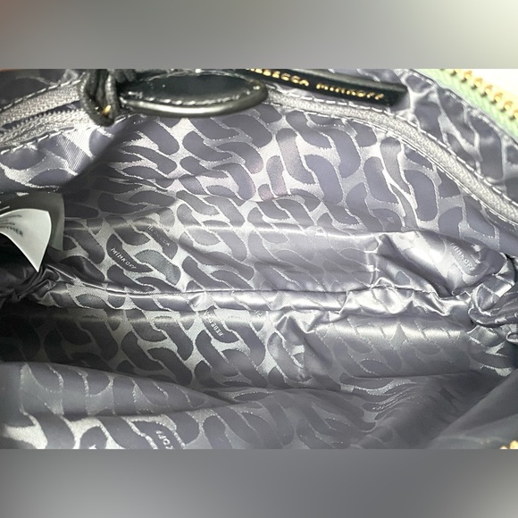 New Rebecca Minkoff Leather Edie Maxi Crossbody Shoulder Bag Mint Green - Picture 12 of 13